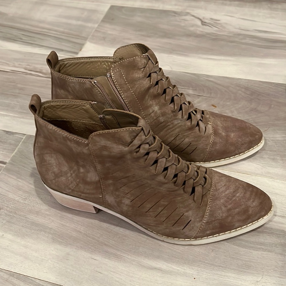 Tan booties